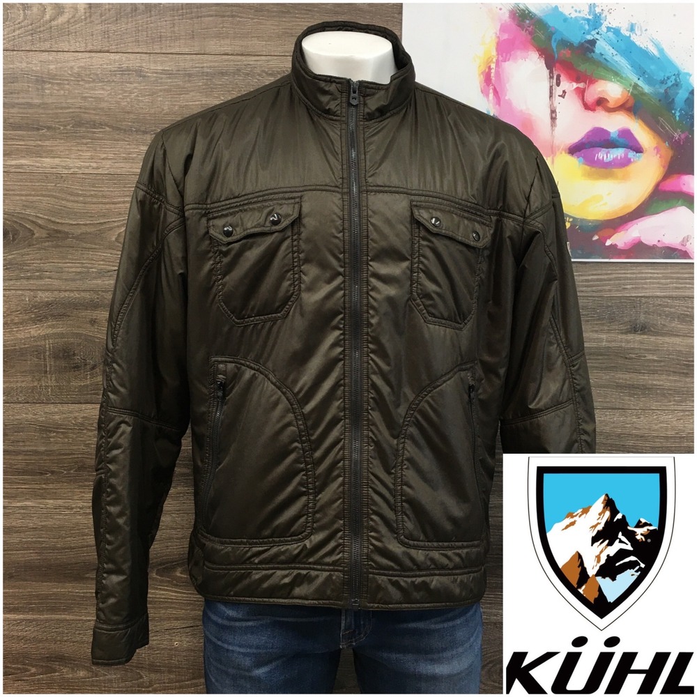 Kuhl Mens XXL Olive Green Pertex Primaloft One Insulated Full Zip Jacket